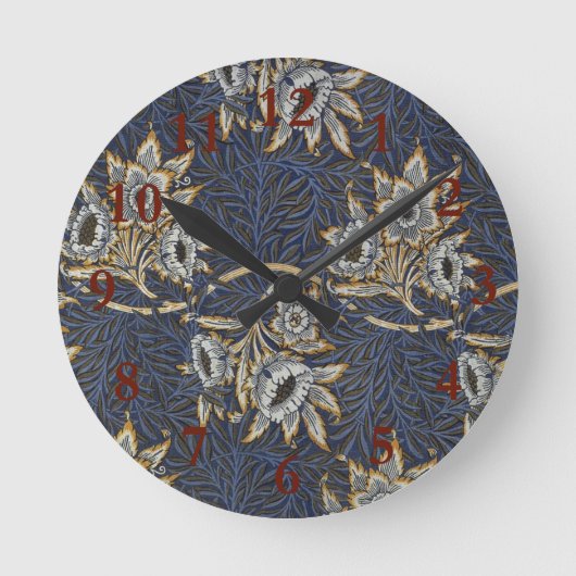 Horloge Ronde modèle de tapisserie tulipe et saule de william mo (Recto)
