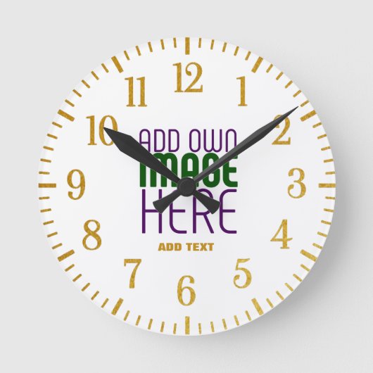 HORLOGE RONDE MODÈLE DE TEXTE D'IMAGE BLANCHE SIMPLE MODERNE (Recto)