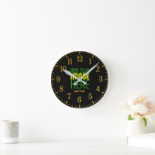 HORLOGE RONDE MODÈLE DE TEXTE D'IMAGE NOIRE SIMPLE ET MODERNE (Maison)