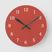 Horloge Ronde Modern And Contemporary Red And White  (Recto)