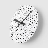 Horloge Ronde Modern Hearts Pattern (Angle)