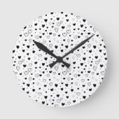 Horloge Ronde Modern Hearts Pattern (Recto)