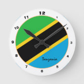 Horloge Ronde Modern Tanzania Flag, Tanzania Home / design (Recto)