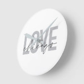 Horloge Ronde Moderne, cool, simple, minimal, design Love Chicag (Angle)