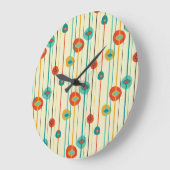 Horloge ronde moderne du milieu du siècle (Angle)