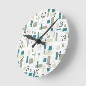 Horloge Ronde Moderne du Moyen-siècle rétro géométrique (Angle)