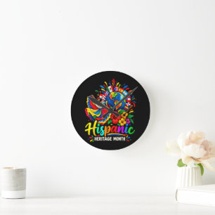 Horloge Ronde Mois du patrimoine hispanique de tous les pays