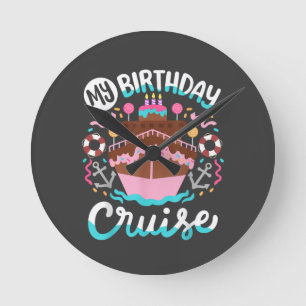 Horloge Ronde Mon voyage en croisière pour mon anniversaire