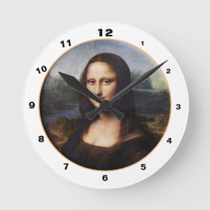Horloge Ronde Mona Lisa & Leonardo da Vinci /Italie vintage