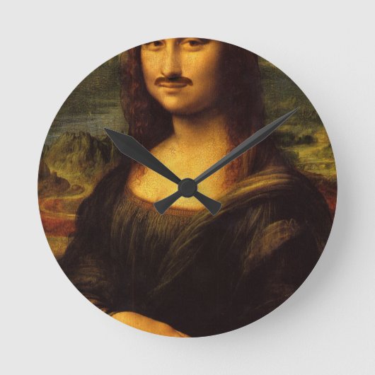 Horloge Ronde mona lisa moustache (Recto)