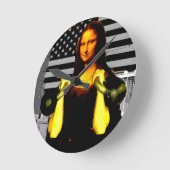Horloge Ronde Mona Lisa with KettleBells (Angle)