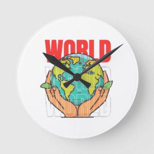 Horloge Ronde Monde – Conception de Globe d'Aventure de Voyage
