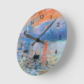 Horloge Ronde Monet - Impression, Lever de soleil (Angle)
