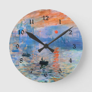 Horloge Ronde Monet - Impression, lever de soleil