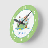 Horloge Ronde Monkey dans Tub Wall Clock (Angle)