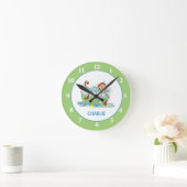 Horloge Ronde Monkey dans Tub Wall Clock (Maison)