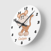 Horloge Ronde Monkey Design Personalised (Angle)