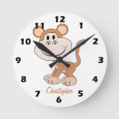 Horloge Ronde Monkey Design Personalised (Recto)
