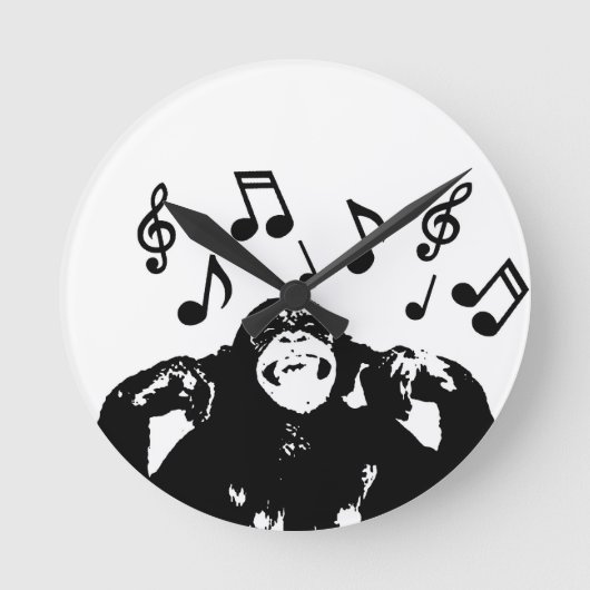 Horloge Ronde monkeymonkey de musique (Recto)
