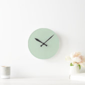 Horloge Ronde Monnaie Pastel Vert Solide Couleur SW 6736 (Maison)