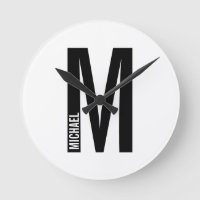 Monogramme et nom personnalisés modernes