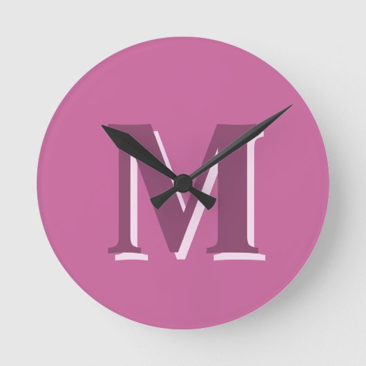 Horloge Ronde monogramme rose vif, (Recto)