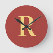 Horloge Ronde Monogramme simple moderne (Recto)