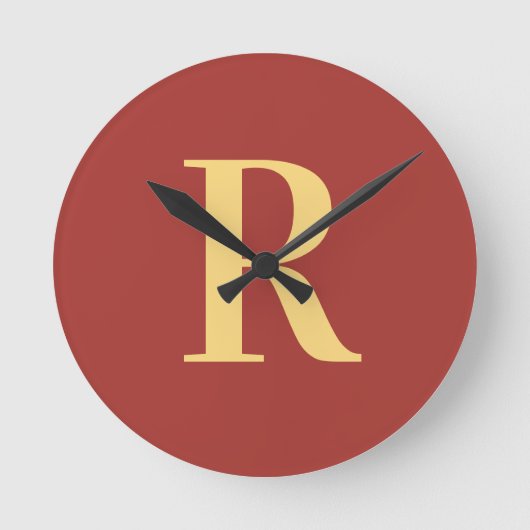 Horloge Ronde Monogramme simple moderne (Recto)