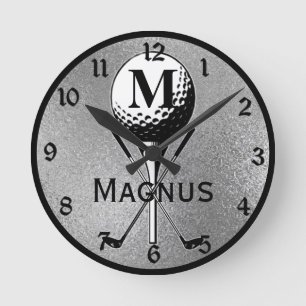 Horloge Ronde Monogrammed Golf Tee Silver