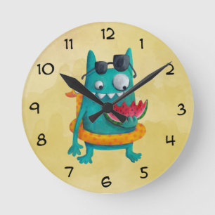 Horloge Ronde Monstre de plage d'été