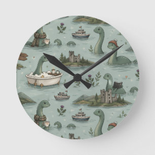 Horloge Ronde Monstre du Loch Ness 