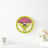 Horloge Ronde Monstre vert mignon (Maison)