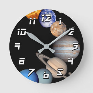Horloge Ronde Montage du système solaire photos de planètes JPL
