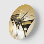 Horloge Ronde Montre à paroi ronde avec motif en verre (Angle)