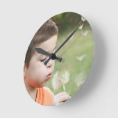 Horloge Ronde Montre avec ta propre photo (Angle)