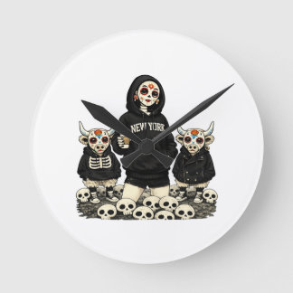 Horloge Ronde Montre Calavera & Coo