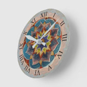 Horloge Ronde Montre D'Art Mandala (Angle)
