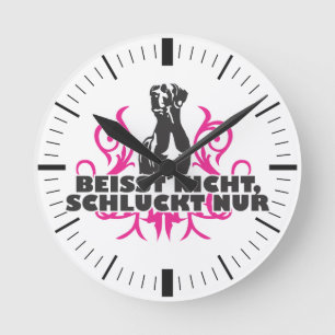 Horloge Ronde Montre de Great Dane avec minute