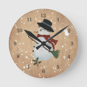 Horloge Ronde Montre de neige du pays