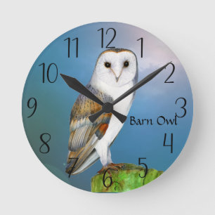 Horloge Ronde Montre de peinture à l'aquarelle de la chèvre d'Am