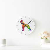 Horloge Ronde Montre Dogue allemand abstrait (Maison)