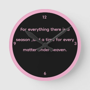 Horloge Ronde Montre Ecc. 3:1 rose et noir
