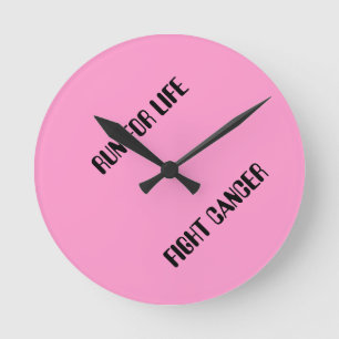 HORLOGE RONDE MONTRE MURALE COURIR POUR LA VIE LUTTER CONTRE LE 