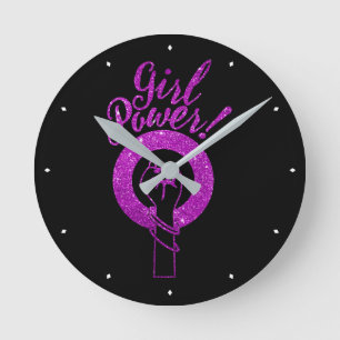Horloge Ronde Montre ronde Purple Girl Power