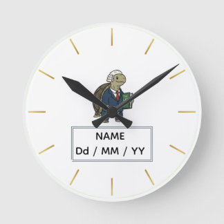 Horloge Ronde Montre Tortue d'Affaires Personnalisée