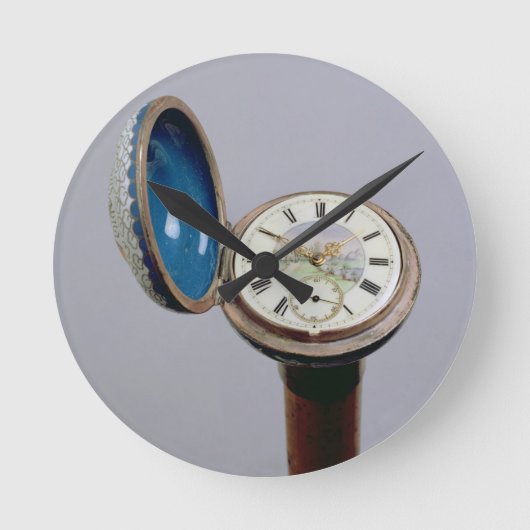 Horloge Ronde Montrer la canne gadget (émail cloisonne) (Recto)