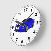 Horloge Ronde Montres murales de conception de voiture de muscle (Angle)