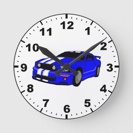 Horloge Ronde Montres murales de conception de voiture de muscle (Recto)