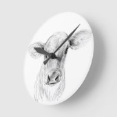 Horloge Ronde Moo A Young Jersey Cow (Angle)