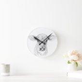 Horloge Ronde Moo A Young Jersey Cow (Maison)